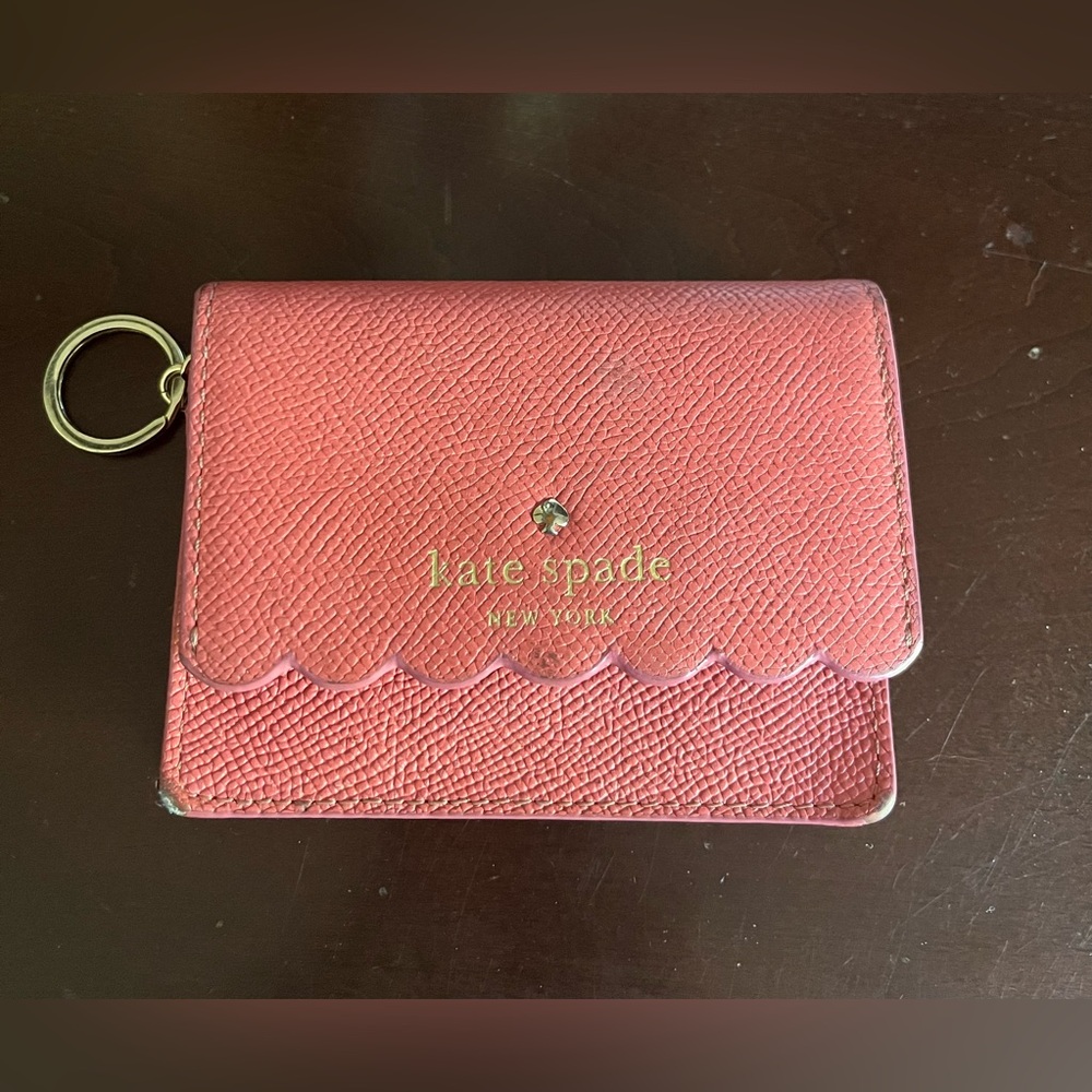 Kate Spade Moris Lane Beca Leather Wallet in Warm Guava